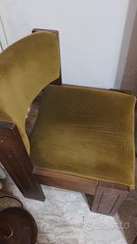 sedie in velluto e legno