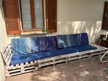 Divano esterno bancali modulare
