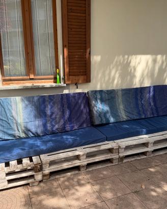 Divano esterno bancali modulare