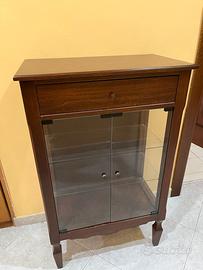 Vetrinetta classica in legno e vetro