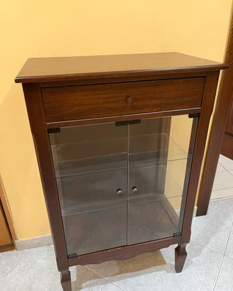 Vetrinetta classica in legno e vetro