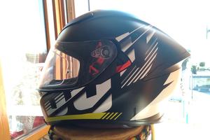 Casco AGV K-5S grafica Darkstorm nero opaco e gial