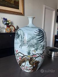 Vaso grande stile cinese porcellana h55xL35
