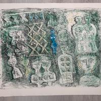 Massimo campigli - litografia - 1969
