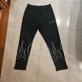 Vision of Super Pantaloni Neri flame jogger -  S