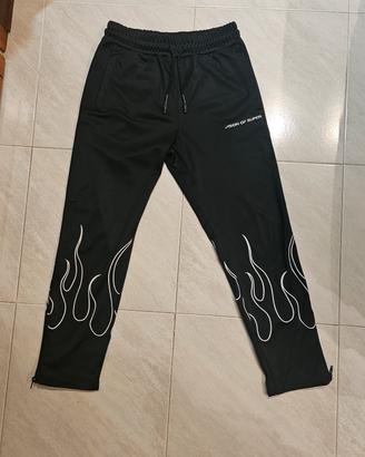 Vision of Super Pantaloni Neri flame jogger -  S