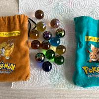 Pokemon 14 biglie e 2 sacchetti
