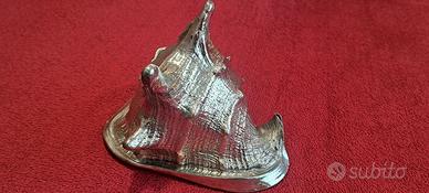 Conchiglia naturale laminata argento