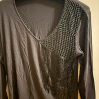 Maglia in viscosa elegante nera