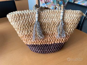 Borsa di paglia fatta a mano    -    COME NUOVA