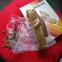 Lecco9 maniglie Ghidini in ottone sat. per finestr