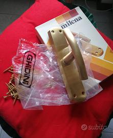 Lecco9 maniglie Ghidini in ottone sat. per finestr