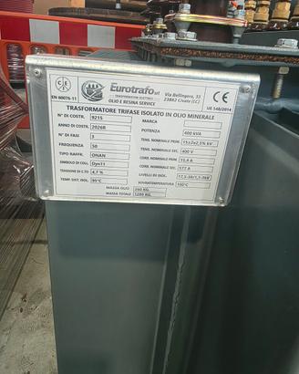 Trasformatori 400 kva 15/400