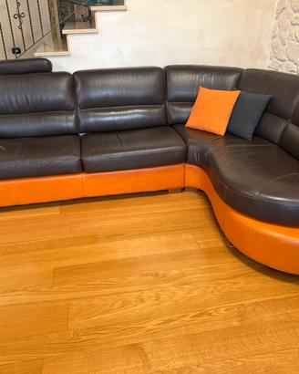 Divano letto angolare in pelle