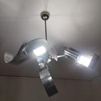 Lampadario in metallo vintage anni 70