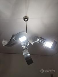 Lampadario in metallo vintage anni 70