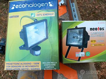 2 proiettori alogeni d'alluminio