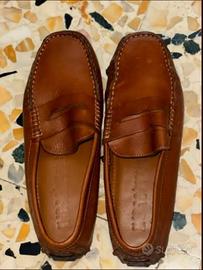 Mocassini Uomo Penny Loafer Pelle Marrone Numero40
