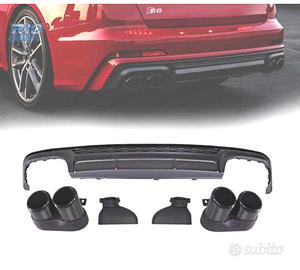 DIFFUSORE AUDI A6 S LINE 18-22 LOOK S6 + TERMINALI