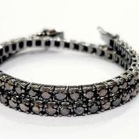 Bracciale Modello Tennis in Oro Bianco  Brunito