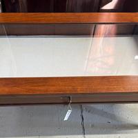 TAVOLINO IN LEGNO E VETRO CON TECA