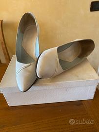 Scarpe in vera pelle da sposa avorio 37 e mezzo