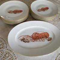 Servizio in porcellana da pesce Richard Ginori