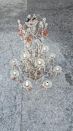 lampadario stile Maria Teresa a 12 luci antico