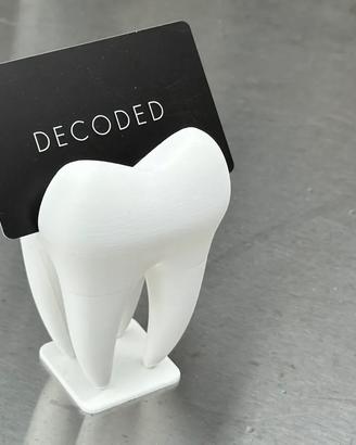 Porta biglietti da visita a forma di dente