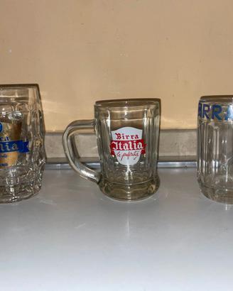 BIRRA ITALIA MILANO 3 BOCCALI VINTAGE