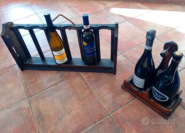 portabottiglie legno 2 pezzi