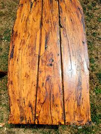 Superbo TAVOLINO in legno d'ulivo massello '60