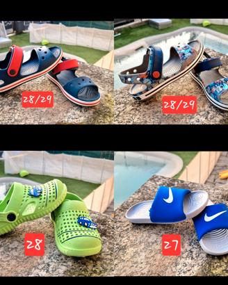 Sandali Crocs C11 e Nike 27 28 29 mare piscina