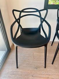 Set di 6 sedie Kartell Masters nere