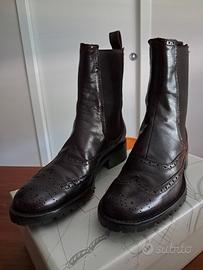 stivaletto in pelle tg36 testa di moro
