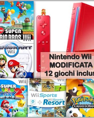 nintendo wii rossa edizione super mario (leggi,)