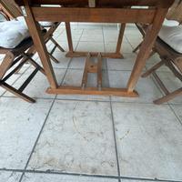 Tavolo giardino con sedie