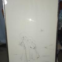 Quadro con disegno a matita di Virginio Ciminaghi