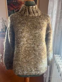 Maglione pesante di lana mohair angora