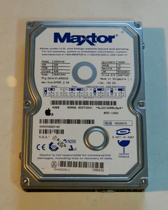 HDD Maxtor 4D040H2 40GB IDE 3.5”