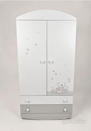 Armadio foppapedretti dolcestella bianco e grigio