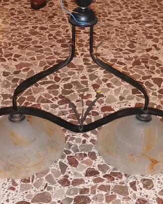 lampadario doppio