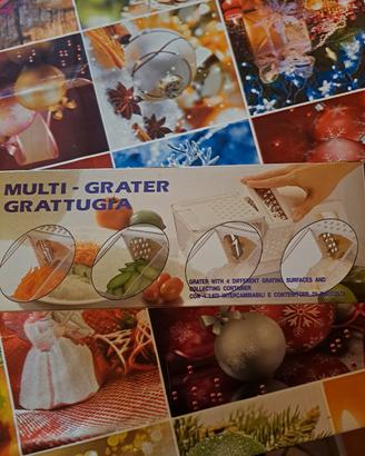grattugia multi con 4 lati intercambiabili 