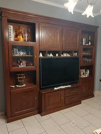 parete attrezzata in legno
