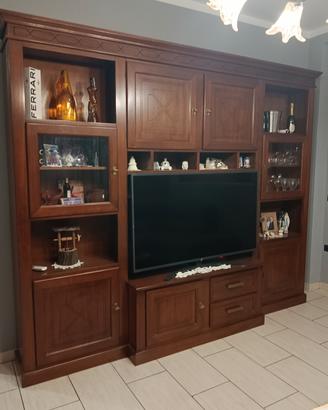parete attrezzata in legno