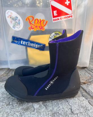 Calzari da Sub Aqua Lung 5mm con Suola - Taglia 39