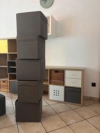 6 contenitori ikea per kallax grigi