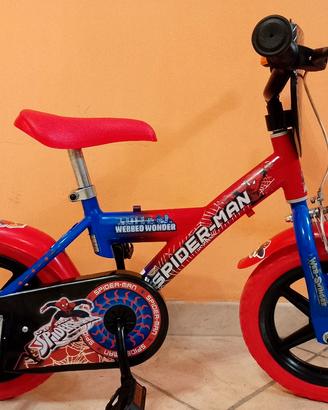 Bici bimbo 12" spiderman PARI AL NUOVO 