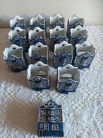Lotto 15 Bomboniere Casette Blu Delft