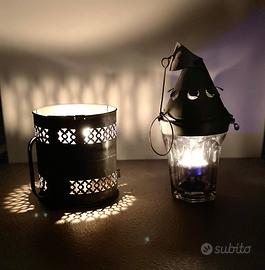 VECCHIA LANTERNA, FORNELLETTO E N.2 PORTACANDELE